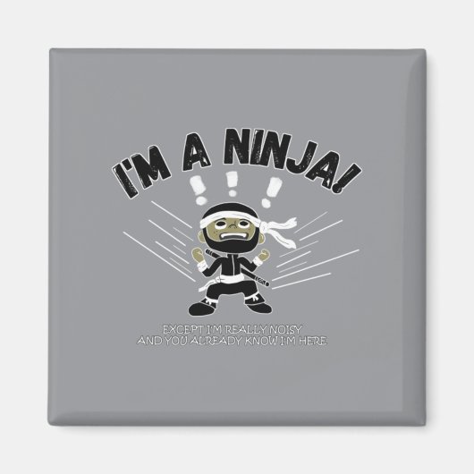 Lärmende Ninja-Kinder Magnet (Vorne)
