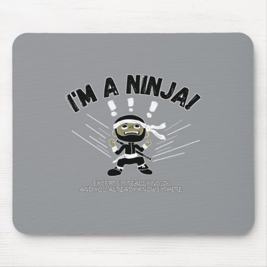 Lärmende Ninja-Kinder Mousepad (Vorne)