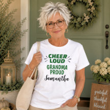 Lärmende personalisierte Oma-Cheerleader-Shirt
