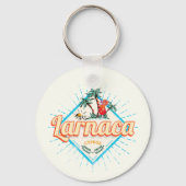 Larnaca Cyprus Retro Cocktail Vintag Sunset Schlüsselanhänger (Vorderseite)