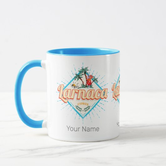 Larnaca Cyprus Retro Cocktail Vintag Sunset Tasse (Links)