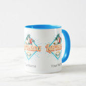 Larnaca Cyprus Retro Cocktail Vintag Sunset Tasse (VorderseiteRechts)