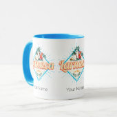 Larnaca Cyprus Retro Cocktail Vintag Sunset Tasse (Vorderseite Links)
