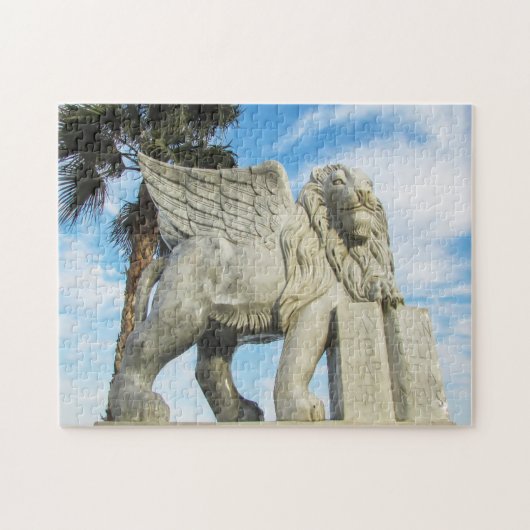 Larnaca-Löwe geflügelte Löwenstatue. Puzzle (Horizontal)