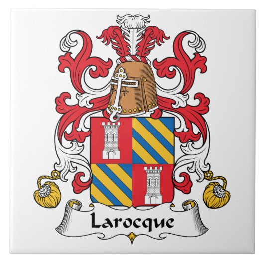 Larocque Familienwappen Fliese (Vorderseite)