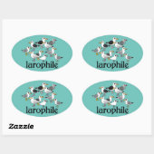 Larophil Ovaler Aufkleber (Blatt)