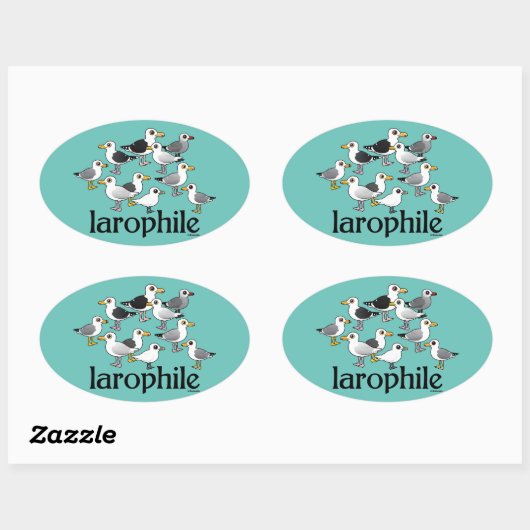 Larophil Ovaler Aufkleber (Blatt)