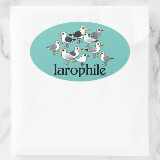 Larophil Ovaler Aufkleber (Tasche)