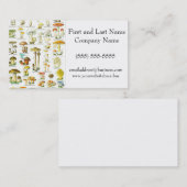 Larousse Mushroom Fungus Natur Malerei Visitenkarte (Vorne/Hinten)