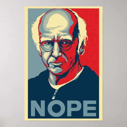 Larry David NOPE Poster (Vorne)