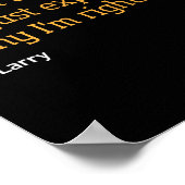 Larry Gift Zitat Funny Geburtstag Personalisierter Poster (Ecke)