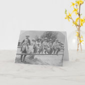 Larry Larom mit sechs Kindern Karte (Gelbe Blume)