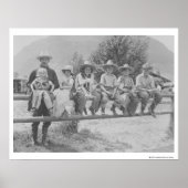 Larry Larom mit sechs Kindern. Poster (Vorne)