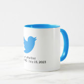 Larry the Bird Twitter-Pensionierung Tasse (VorderseiteRechts)