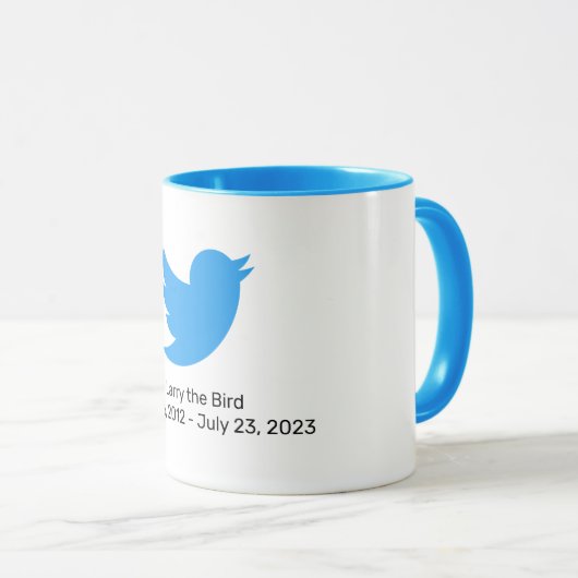 Larry the Bird Twitter-Pensionierung Tasse (VorderseiteRechts)