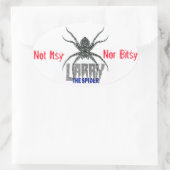 Larry the Spider Oval Aufkleber (Tasche)