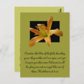 Larry's Orange Lily Postkarte (Vorne/Hinten)