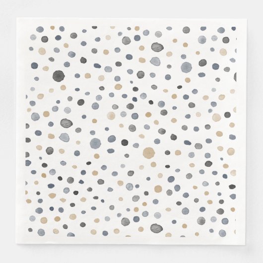 Lars Confetti Wasserfarbe Dots Papier Napkin Serviette (Vorderseite)