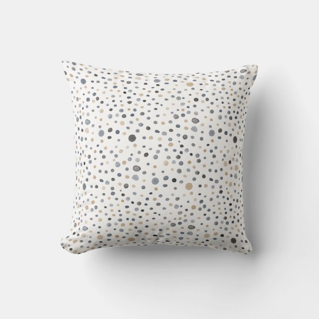Lars Confetti Wasserfarbe Dots Throw Kissen (Vorderseite)