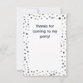 Lars Confetti Wasserfarben Punkte Danke Karte (Rückseite)