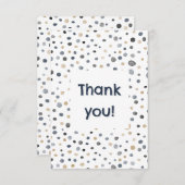 Lars Confetti Wasserfarben Punkte Danke Karte (Vorne/Hinten)