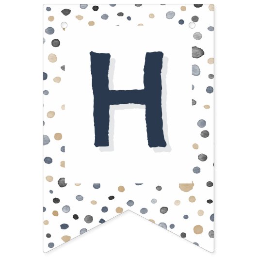 Lars Confetti Wasserfarben Punkte Jagdflagge Wimpelkette (Zweite Fahne)