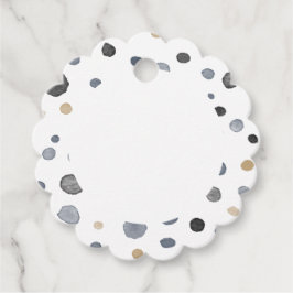 Lars Confetti Watercolor Dots Favor Tags Geschenkanhänger