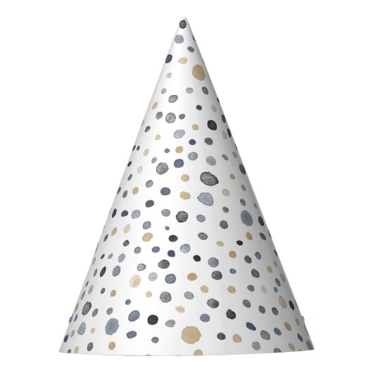 Lars Confetti Watercolor Dots Party Hat Partyhütchen (Vorderseite)