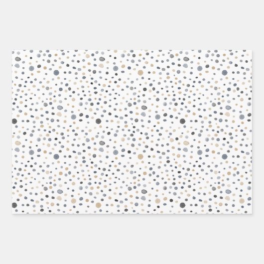 Lars Confetti Watercolor Dots Wrapping Paper Geschenkpapier Set (Vorderseite)