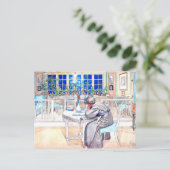 Larsson - Am Abend der Reise nach England Postkarte (Stehend Vorderseite)