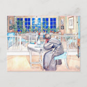 Larsson - Am Abend der Reise nach England Postkarte (Vorderseite)