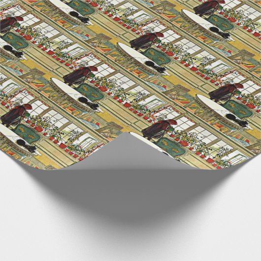 Larsson, Blume auf dem Windows Geschenkpapier (Ecke)