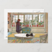 Larsson: Blume auf dem Windows Postkarte (Vorne/Hinten)