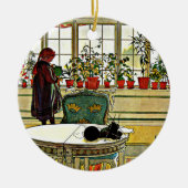 Larsson - Blume über den Windows Keramik Ornament (Vorne)