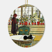 Larsson - Blume über den Windows Keramik Ornament (Links)