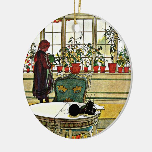 Larsson - Blume über den Windows Keramik Ornament (Links)