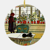 Larsson - Blume über den Windows Keramik Ornament (Hinten)