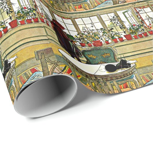 Larsson, Blume zum Windows Wrapping Paper Geschenkpapier (Rolleneckpunkt)