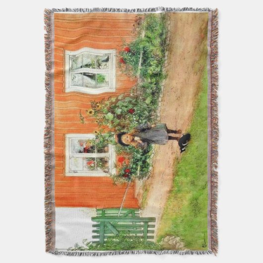 Larsson - Brita mit Katze und Sandwich Decke (Vorderseite Vertikal)