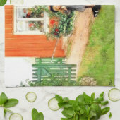 Larsson - Brita mit Katze und Sandwich Geschirrtuch (Gefaltet)