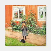 Larsson - Brita mit Katze und Sandwich Magnet (Vorne)