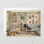 Larsson - Cosy Corner, 1894, Kunstwerk Postkarte (Vorne/Hinten)