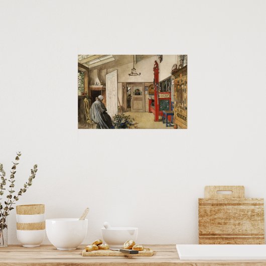 Larsson - Das Studio (von einer Zuhause) Poster (Küche)