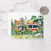 Larsson - Die Hütte Mitteilungskarte (Vorderseite/Rückseite Beispiel)