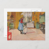 Larsson: Die Küche, Kunst Postkarte (Vorne/Hinten)