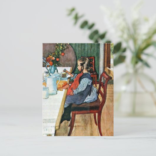 Larsson: Ein spätaufstehendes Frühstück Postkarte (Stehend Vorderseite)