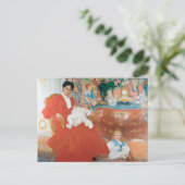 Larsson - Frau Dora Lamm und ihre beiden Söhne, Postkarte (Stehend Vorderseite)