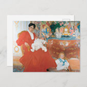 Larsson - Frau Dora Lamm und ihre beiden Söhne, Postkarte (Vorne/Hinten)