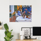 Larsson - Inneres mit Kaktus Poster (Heimbüro)