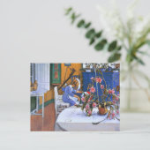 Larsson - Inneres mit Kaktus Postkarte (Stehend Vorderseite)